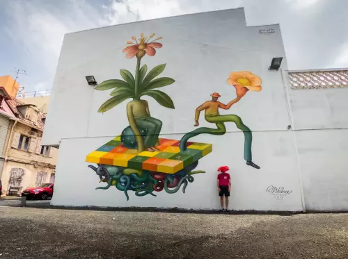 Milmurs - Réalisation de fresques - art-mural - Martinique - Montréal - Waone Interesni Kazki - Fort de France - 2019